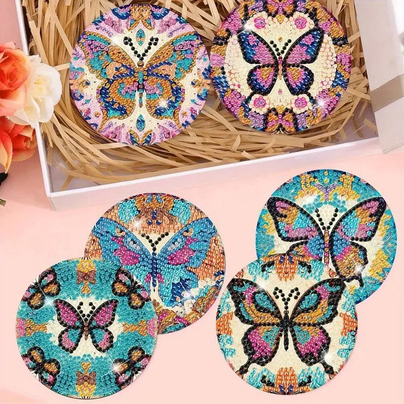 8 Posavasos de Arte con Diaman - Resin Art Coasters reseña y precio
