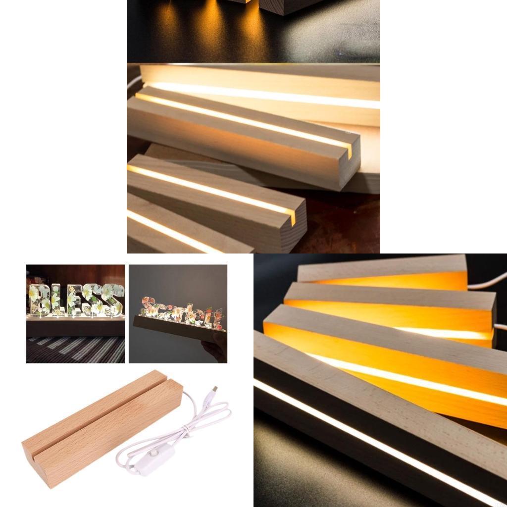 Base pantalla luz madera R3MC  - Resin Art Use reseña y precio