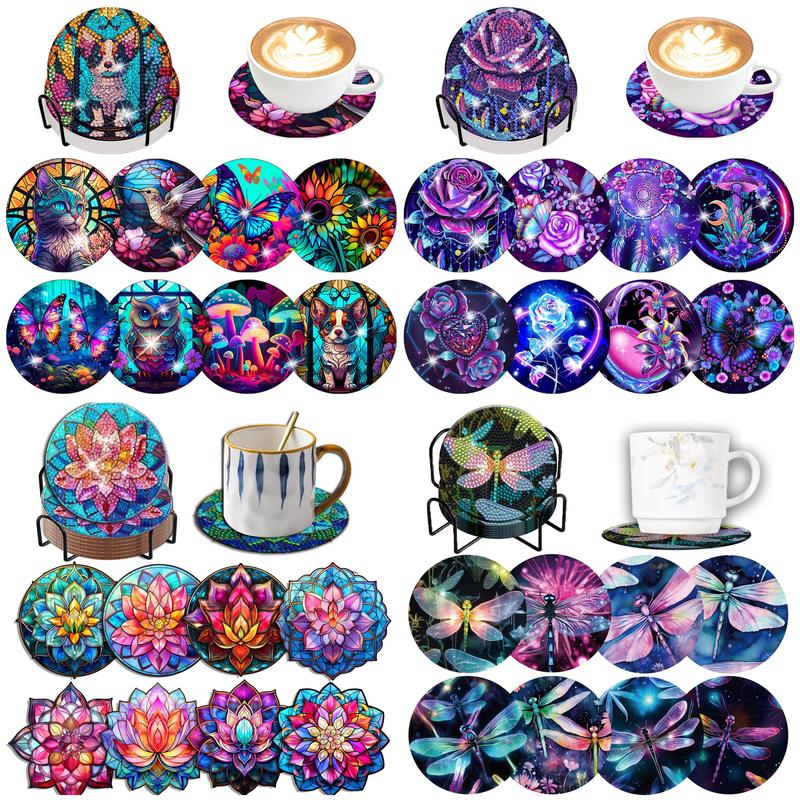 Posavasos de pintura de diaman - Resin Art Coasters reseña y precio