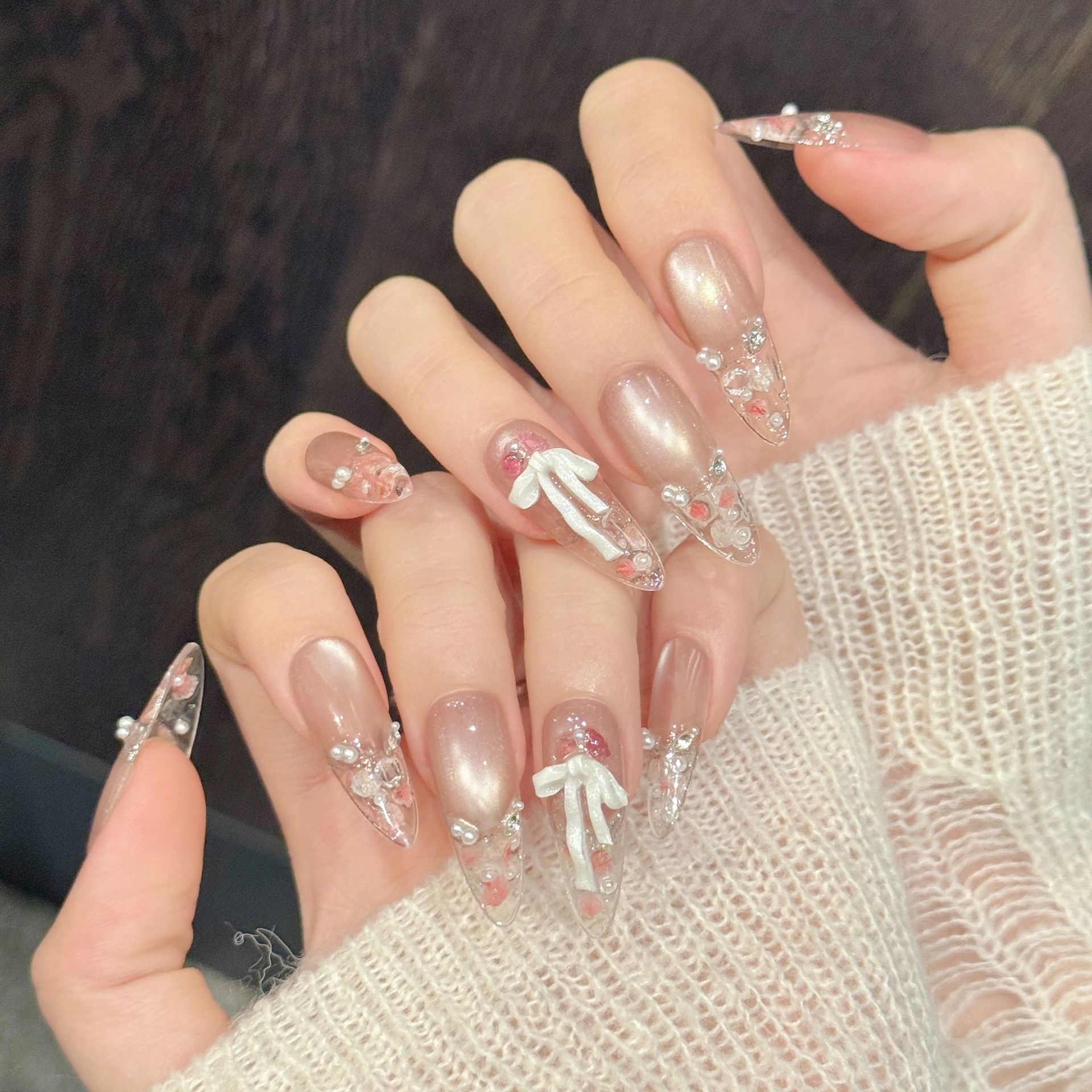 10 Uñas Postizas Ovaladas Larg - Resin Art Use reseña y precio
