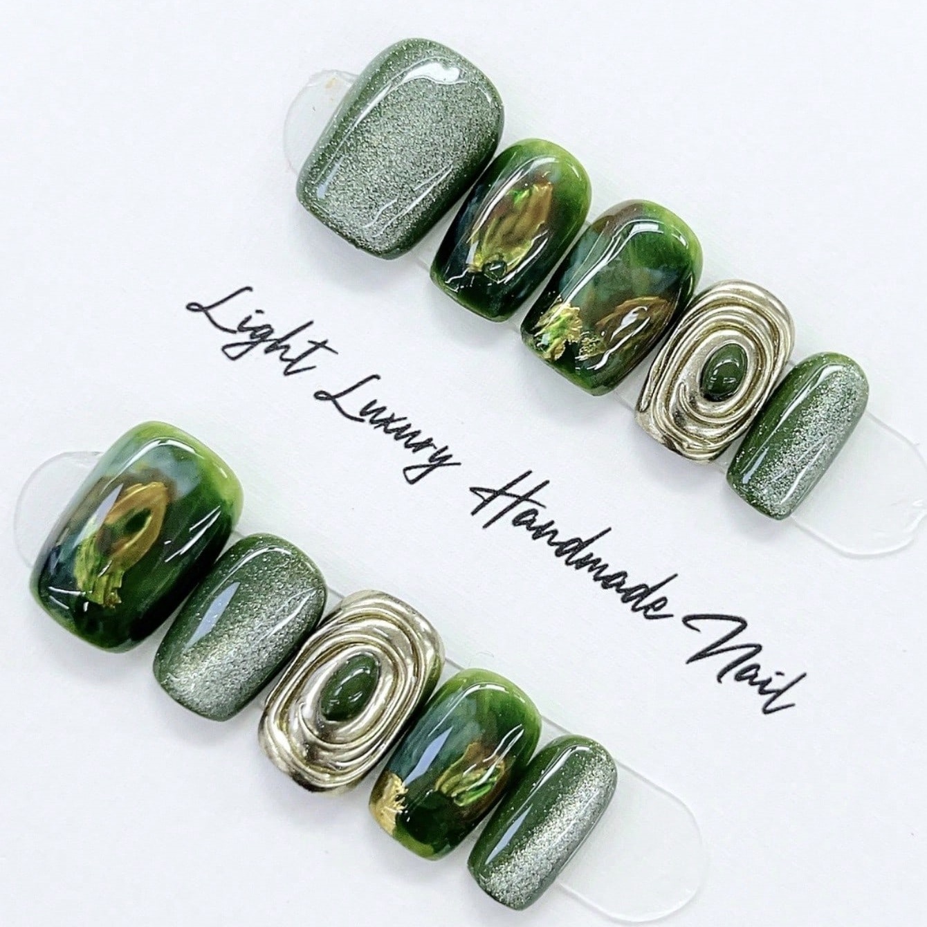 10 Uñas Postizas Cortas Cuadra - Resin Art Use reseña y precio
